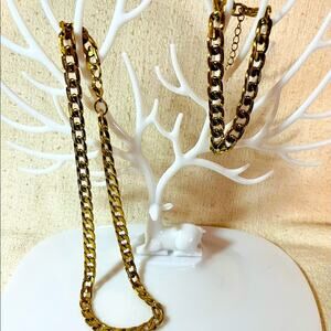 Curb bracelet 7.75” and necklace 20”